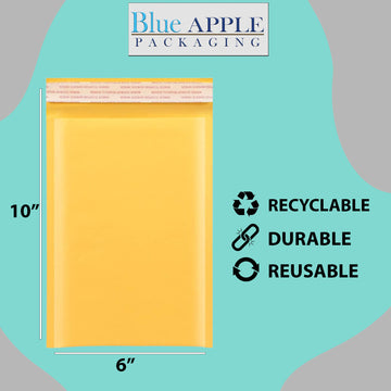 #0 Kraft bubble mailers 6"x10"